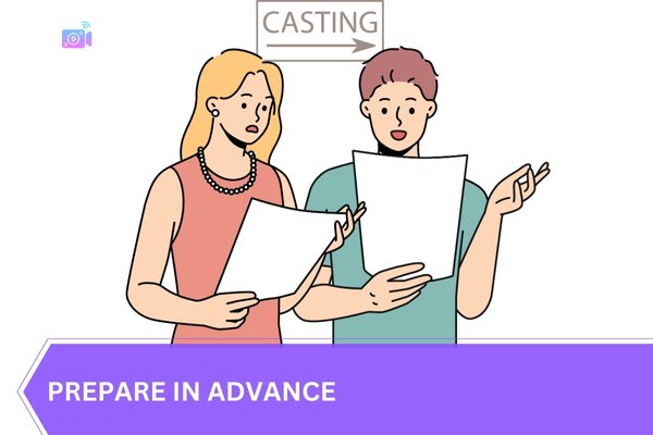 actor and actress prepare in advance for audition